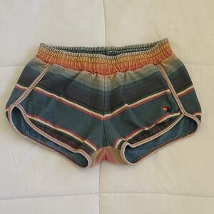 Aviator Nation Multicolor Striped Athletic Shorts